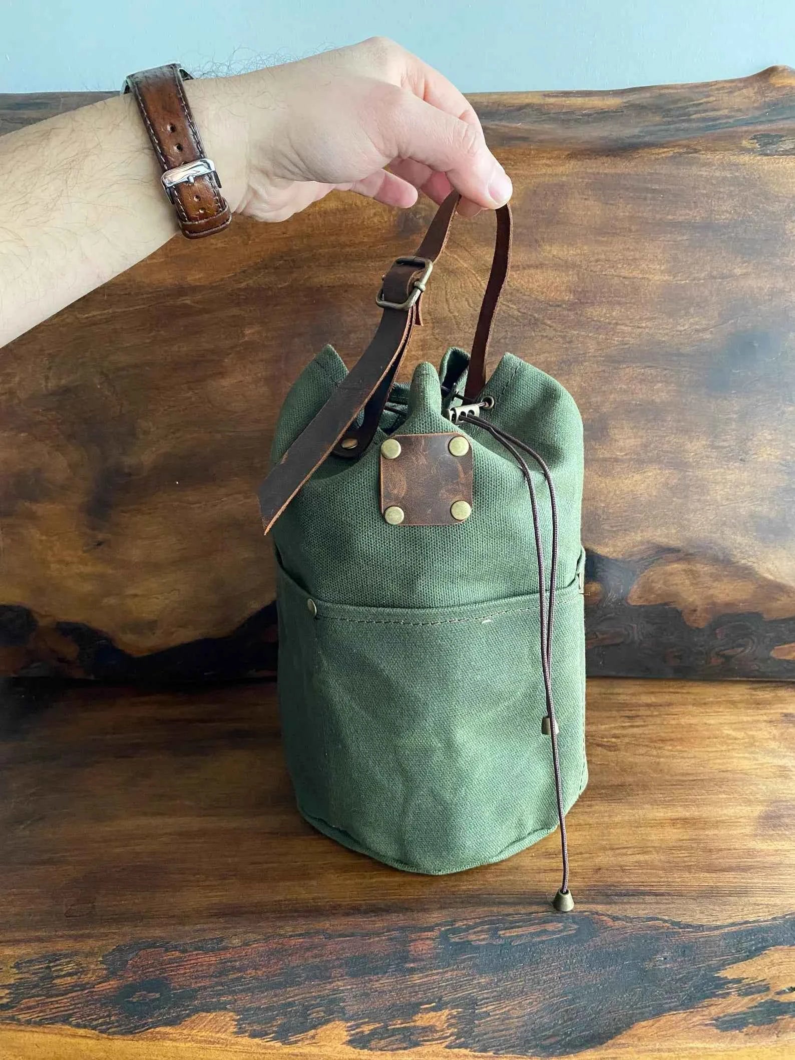 Handgefertigte Gewachste Canvas Tasche / Tasche für Camper und Vieles – Lorenzoleathers