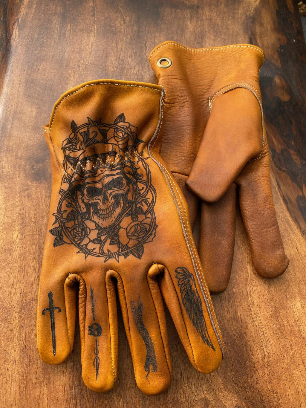 Schädel-Oni Motorradhandschuhe