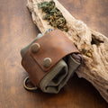 Leder - Futterbeutel - faltbare Wandergürteltasche