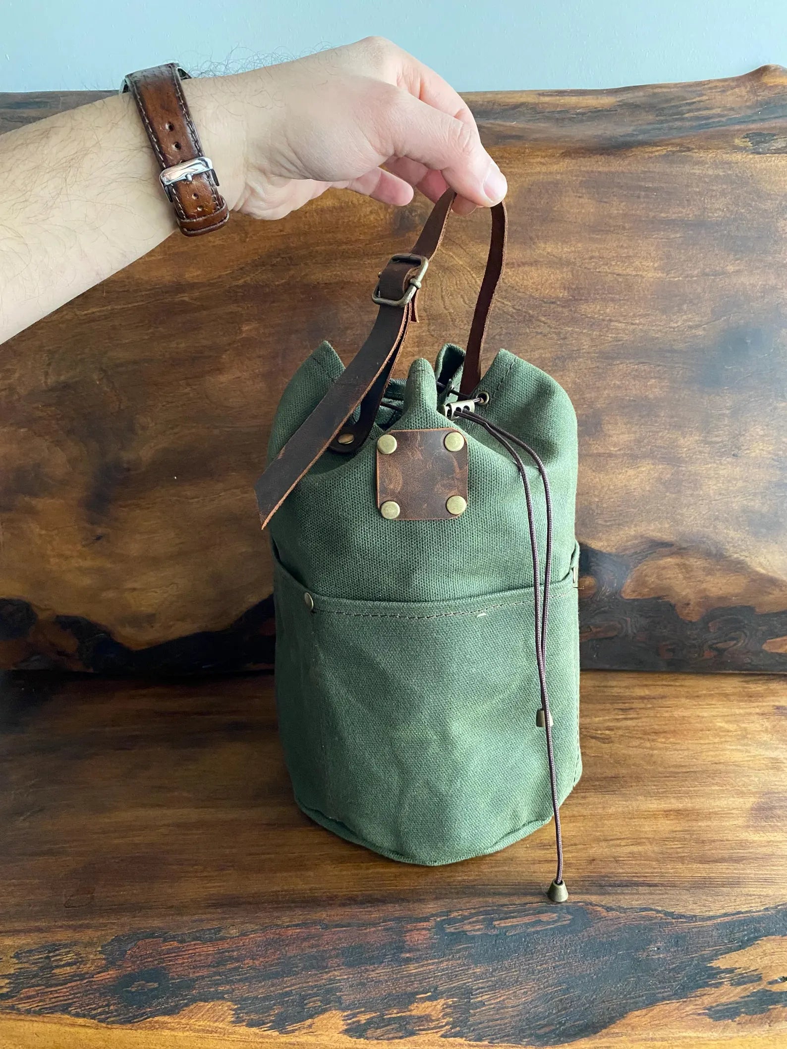 Handgefertigte Gewachste Canvas Tasche / Tasche für Camper und Vieles mehr