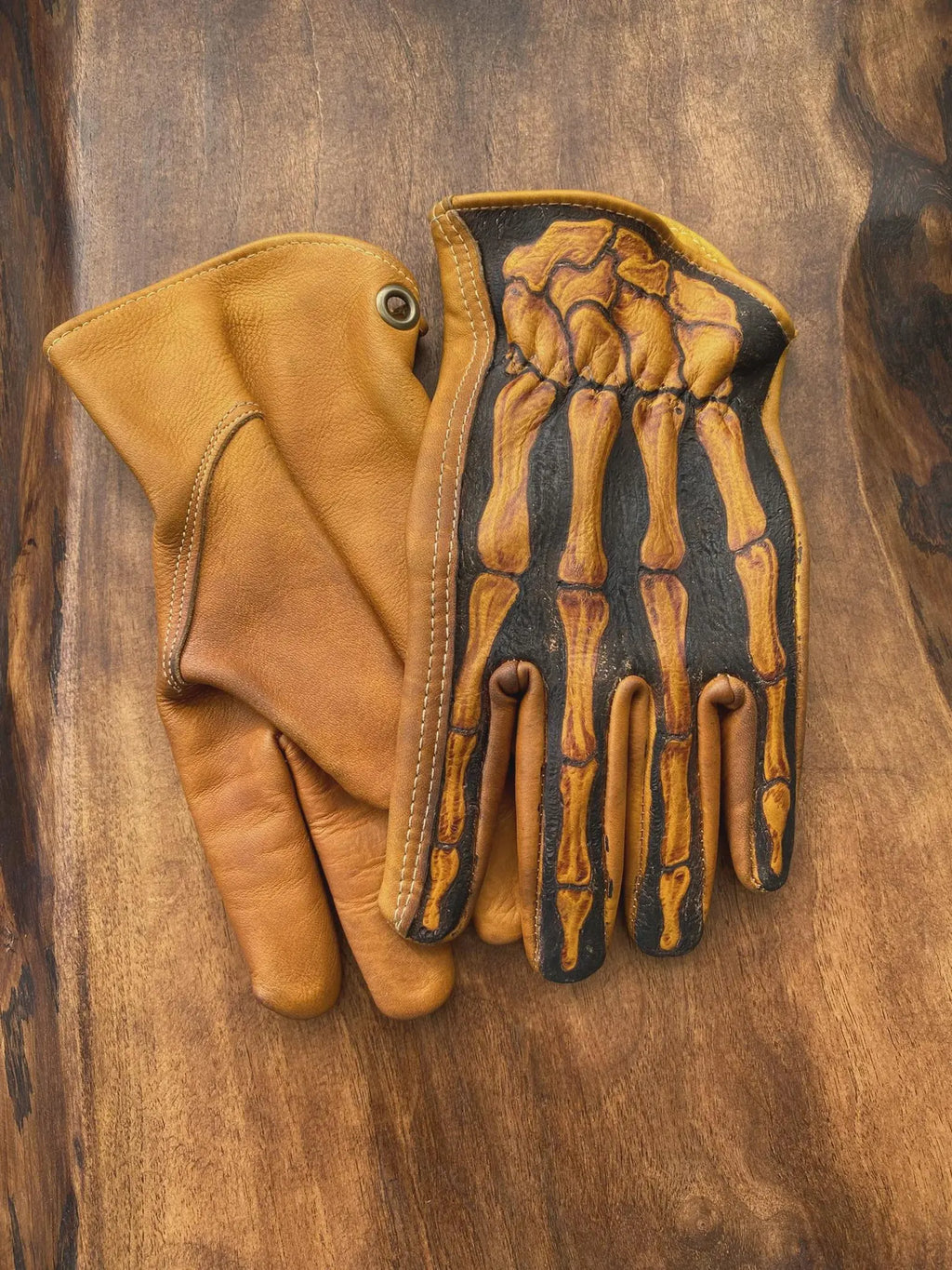 INFERNO KNOCHEN Leder Motorradhandschuhe
