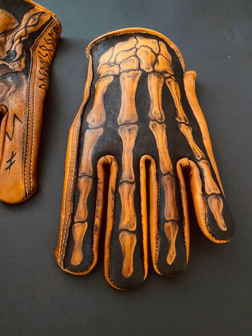 Inferno Lederhandschuhe Set Feuer brennen