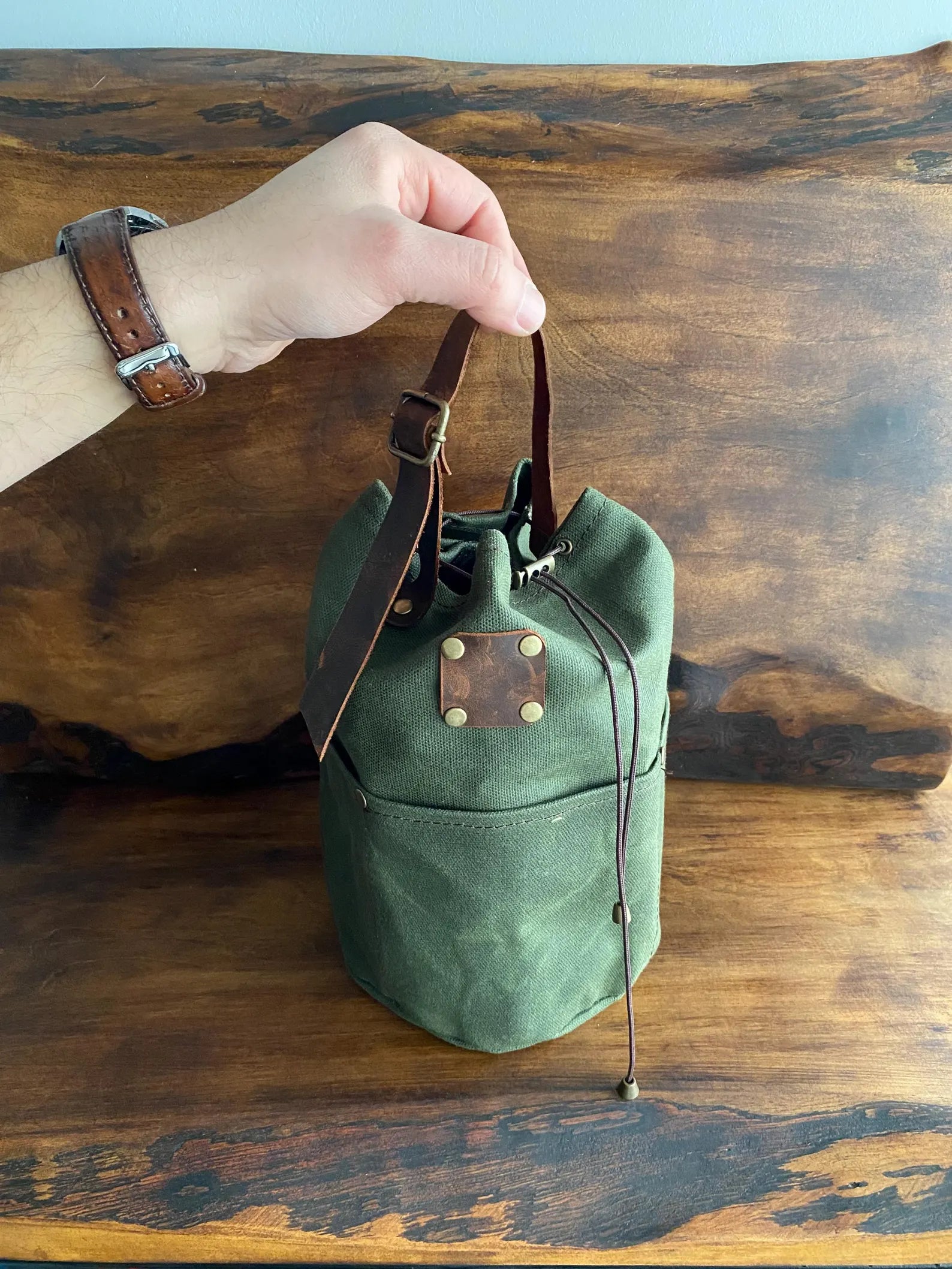 Handgefertigte Gewachste Canvas Tasche / Tasche für Camper und Vieles mehr